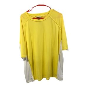 Beach Bros Men’s Yellow and White Short Sleeve Tee Shirt Size XXL
